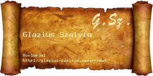 Glazius Szalvia névjegykártya